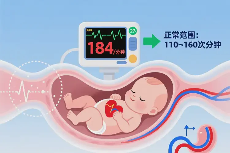 孕27周6天胎儿心率184正常吗