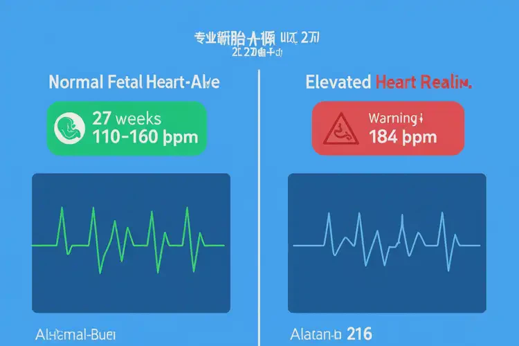 孕27周6天胎儿心率184正常吗