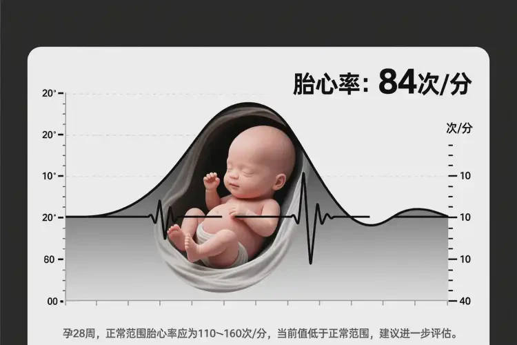 孕28周2天胎心率84宝宝还能要吗