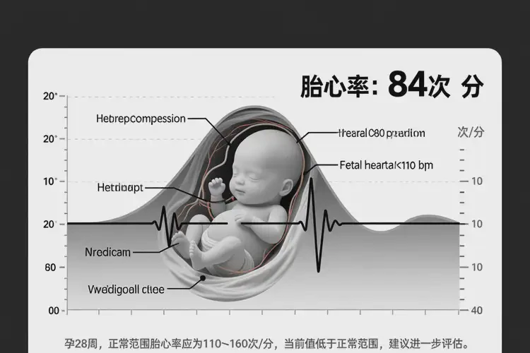孕28周2天胎心率84宝宝还能要吗
