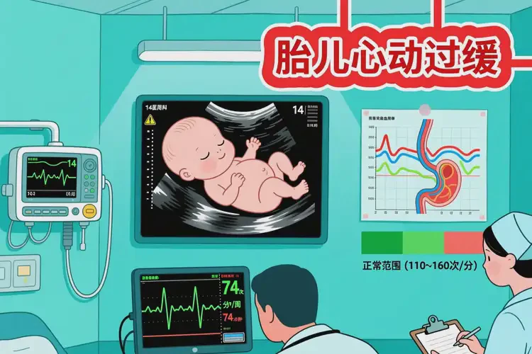 孕14周2天胎心率74怎么回事