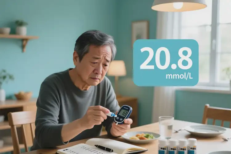 中老年人餐后血糖20点8是糖尿病吗