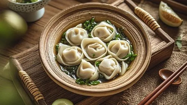 馄饨一抓一捏包法